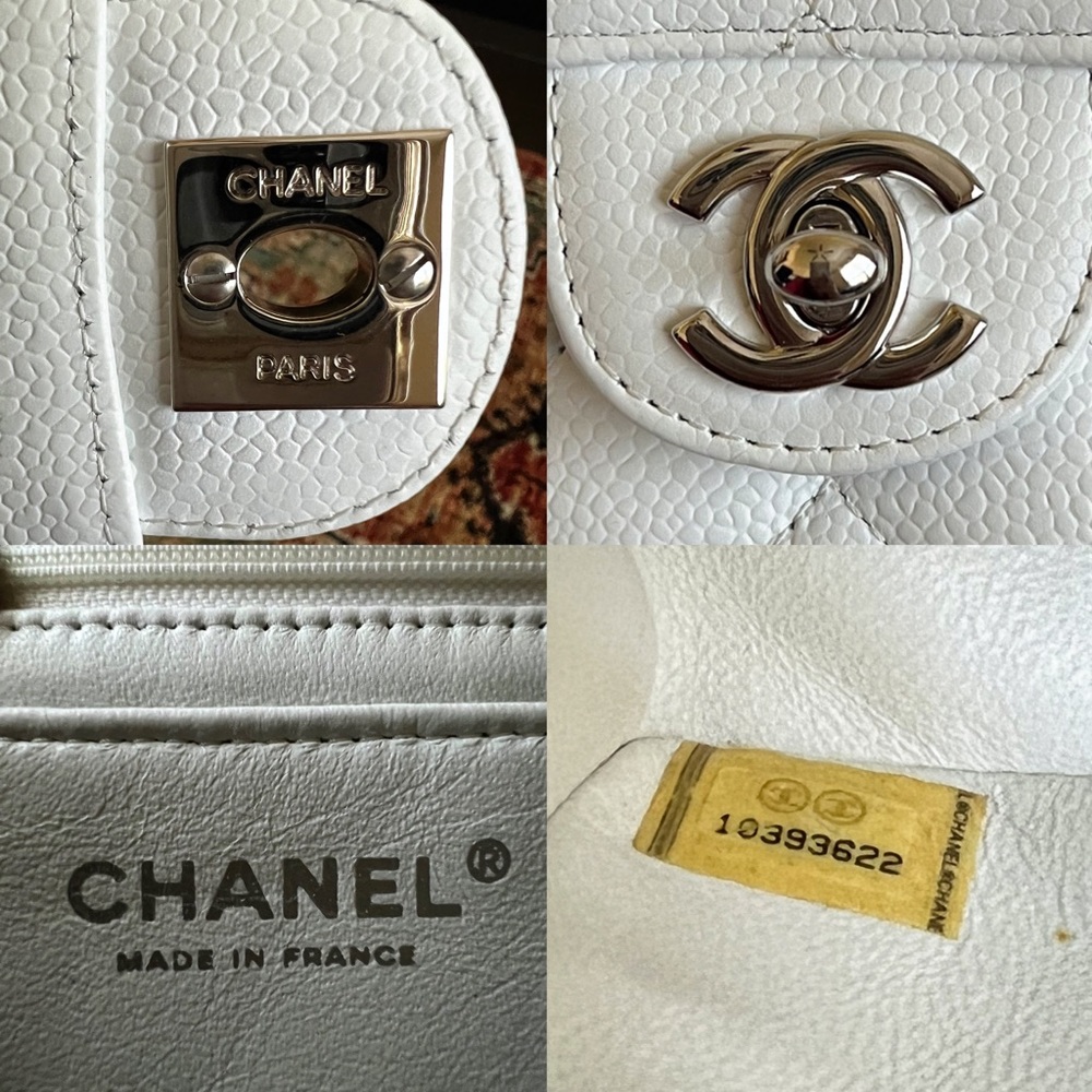 ❌SOLD-payment plan❌Chanel Classic Caviar Mini Square White Flap Bag - Picture 10 of 10